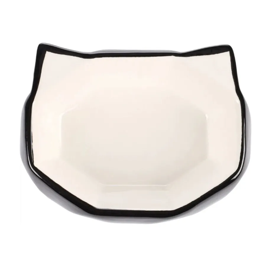Flamingo Kubo Comedero y Bebedero Negro y Blanco para gatos Outlet