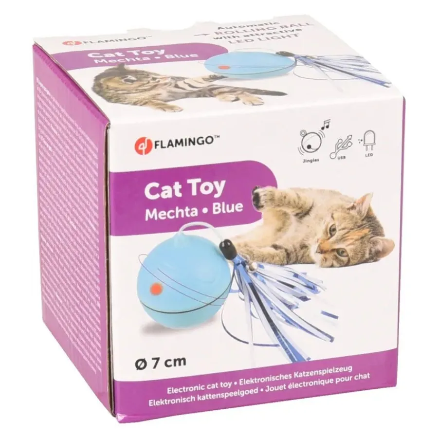 Flamingo Magic Mechta Azul Pelota con Movimiento para gatos Sale