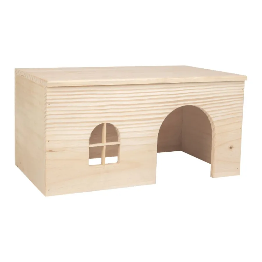 Flamingo Mody Natural Casa de Madera para roedores New