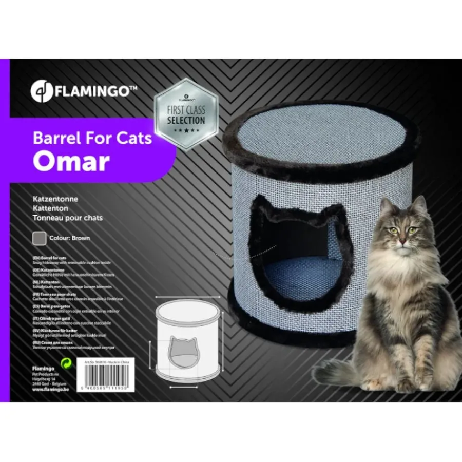 Flamingo Omar Cama Túnel Marrón para gatos. Hot