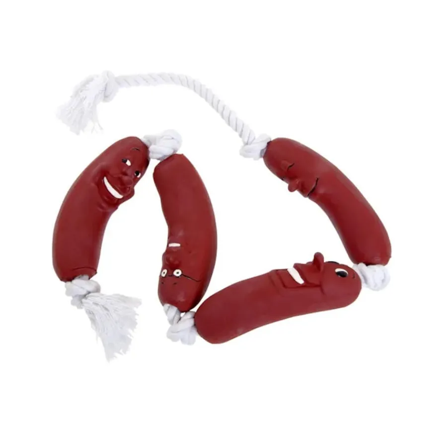 Flamingo Salchichas con cuerda juguete para perros Clearance