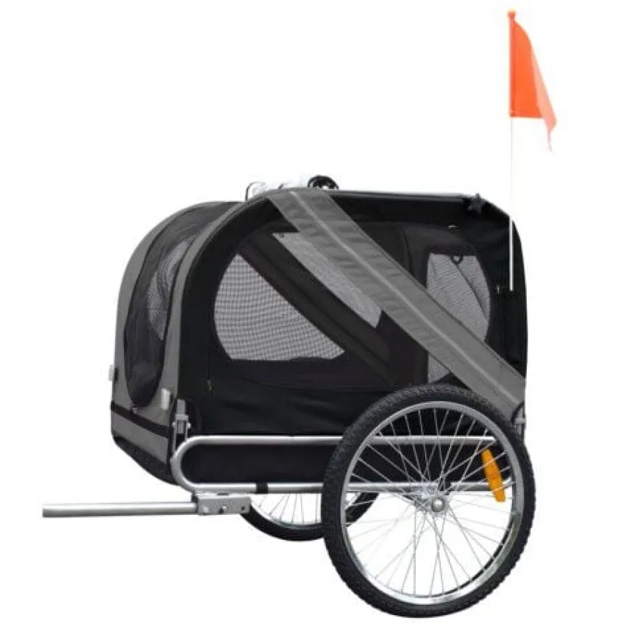 Flamingo Transportín con Remolque de bicicleta para perros Best