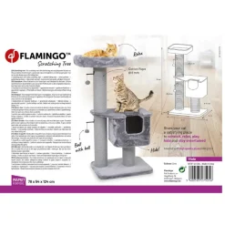 Flamingo Viola Árbol Rascador con cueva para gatos Clearance
