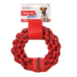 Flamingo Vokas Aro de Cuerda Rojo para perros Discount