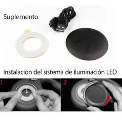Flexi Literna de Luz led negra para correas New