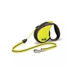 Flexi Neon Reflect Correa de Cordón Extensible Amarilla para perros Hot