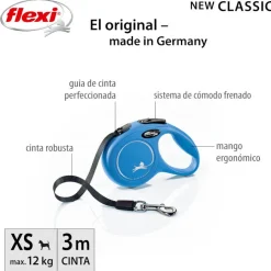 Flexi New Classic Correa Extensible Azul para perros Clearance