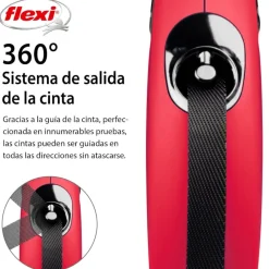 Flexi New Classic Correa Extensible de Cinta Roja para perros Outlet