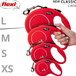 Flexi New Classic Correa Extensible de Cinta Roja para perros Outlet