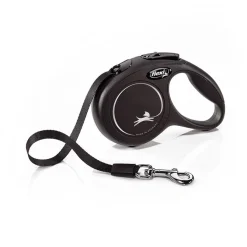 Flexi New Classic Correa Extensible Negra para perros New