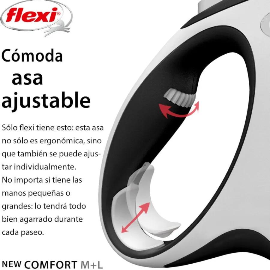 Flexi New Comfort Correa Extensible Gris para perros Best
