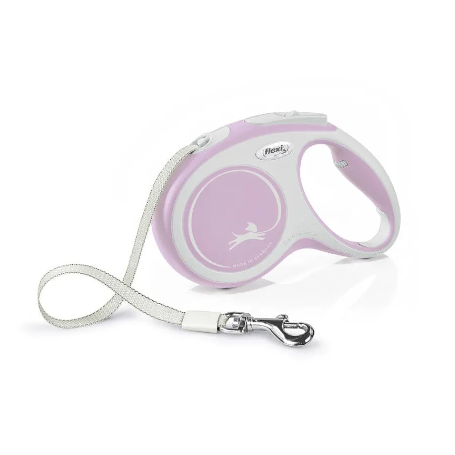 Flexi New Comfort Correa Extensible Rosa para perros New