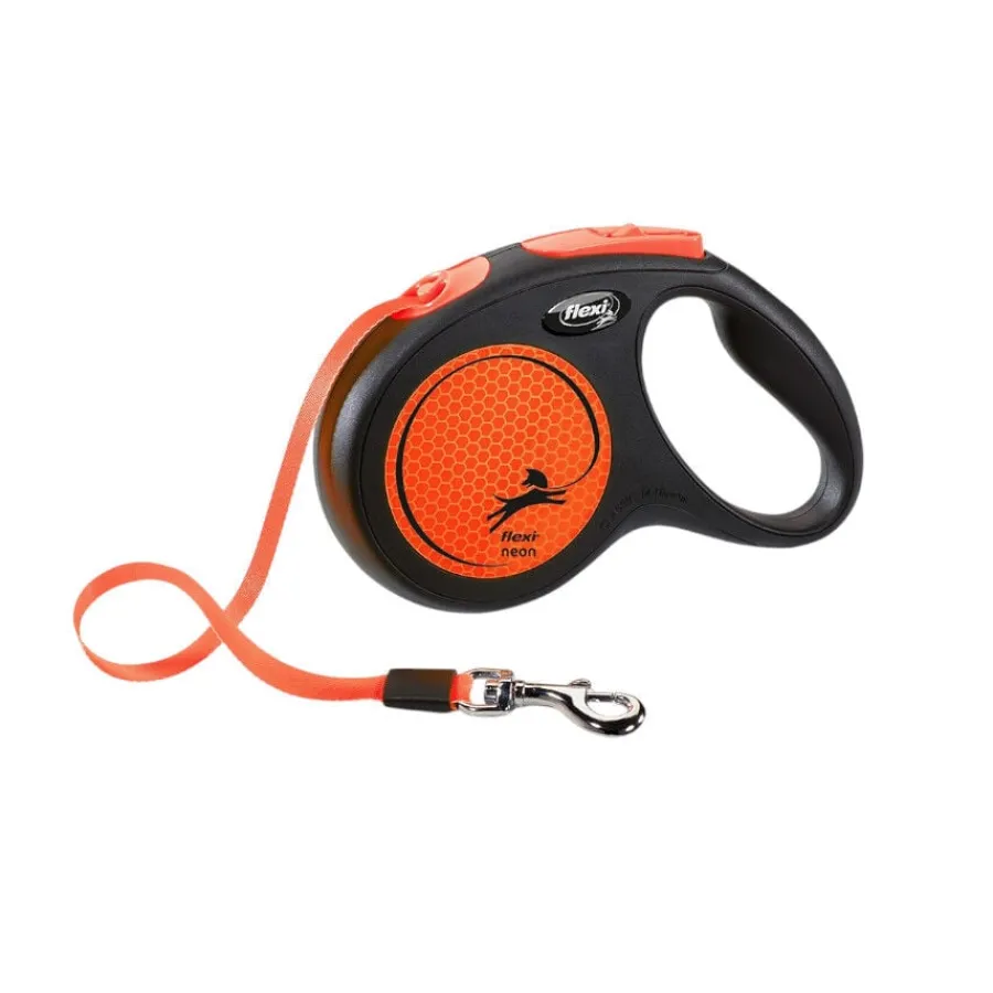 Flexi New Neón Correa Extensible naranja para perros Best