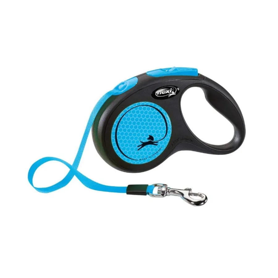 Flexi New Neón Correa Extensible azul para perros Online