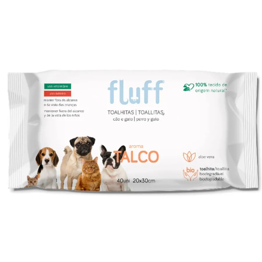 Fluff Toallitas Húmedas Talco para perros Sale