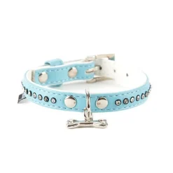 Freedog Collar con Tachuelas Azul para perros