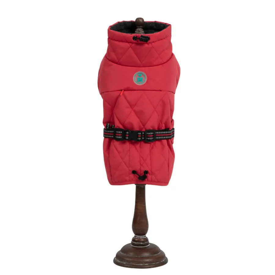 Freedog Oymyakon Rojo Abrigo Impermeable con Arnés para perros Online