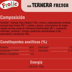 Frolic Pienso Semihúmedo para Perros Adultos Sabor Ternera Sale