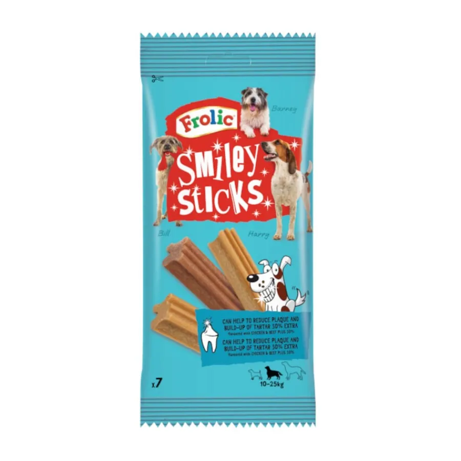 Frolic Snacks Dentales Smiley Sticks para perros