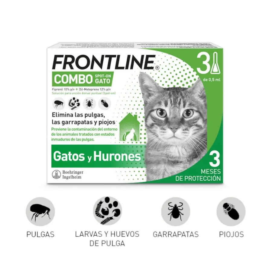 Frontline Combo Pipetas Antiparasitarias para gatos y hurones Clearance