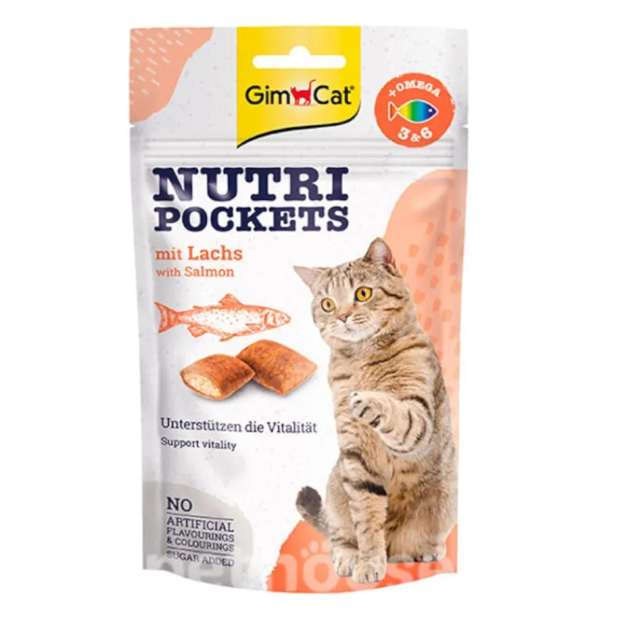 GimCat Bocaditos Nutri Pockets de Salmón para gatos Outlet