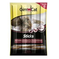 GimCat Palitos Pavo y Conejo para gatos