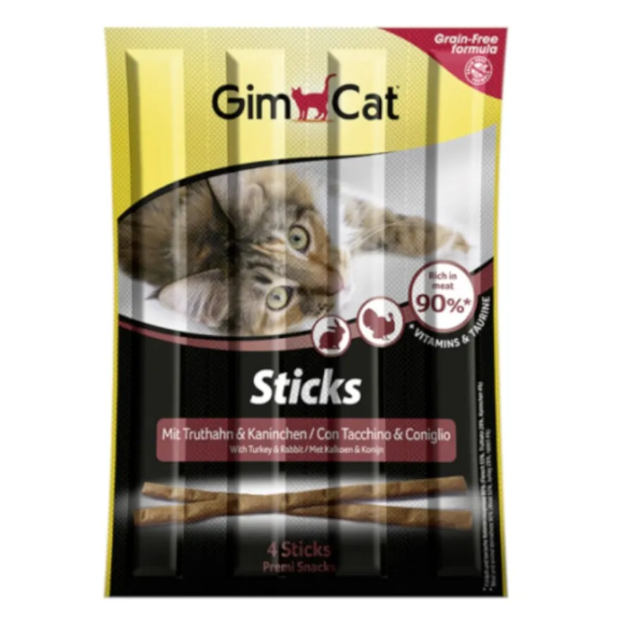 GimCat Palitos Pavo y Conejo para gatos