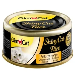 GimCat Shiny Filet pollo con mango lata para gatos Hot