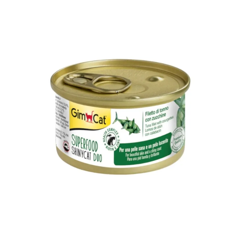 Gimborn GimCat Super Food Shiny Cat Duo atún y calabacín lata para gatos Online
