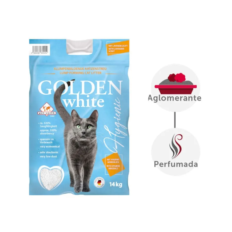 Golden Grey Golden White Arena Aglomerante Lavanda para gatos Online