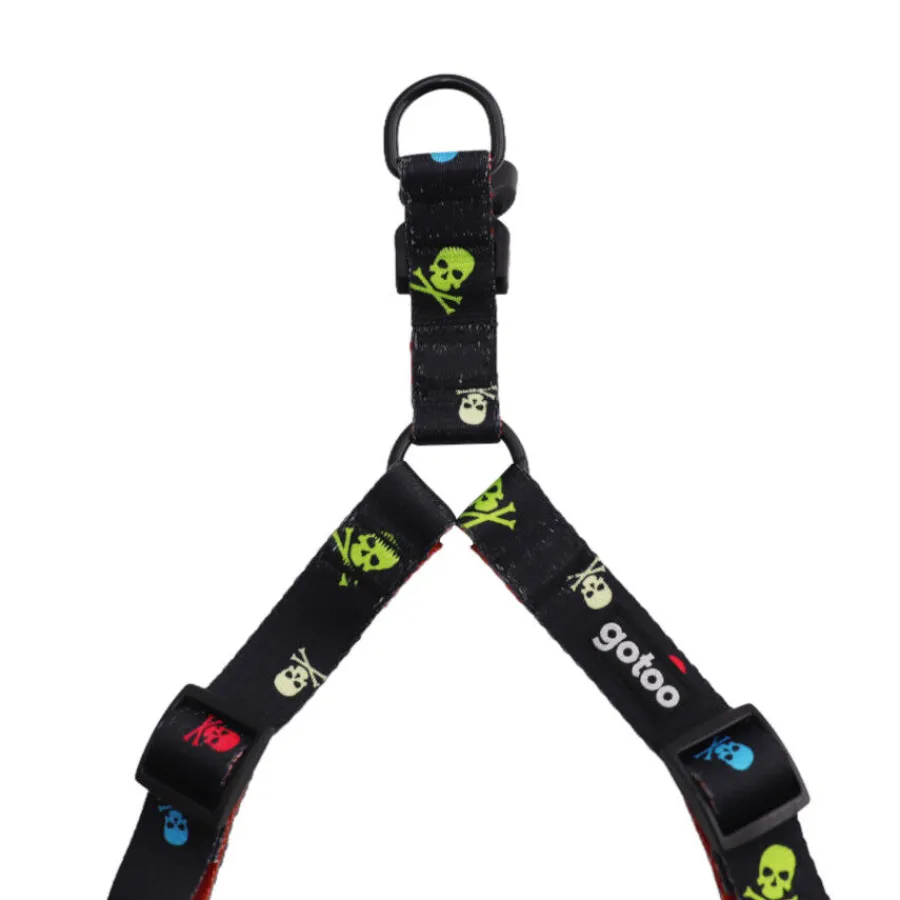 Gotoo Arnés estampado calavera negro para perros Sale