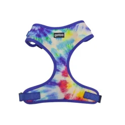 Gotoo Arnes ajustable estampado azul tie dye para perro New