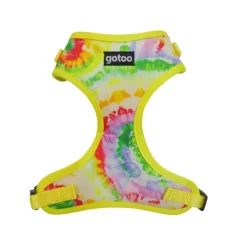 Gotoo Arnes ajustable estampado tie die amarillo para perro New