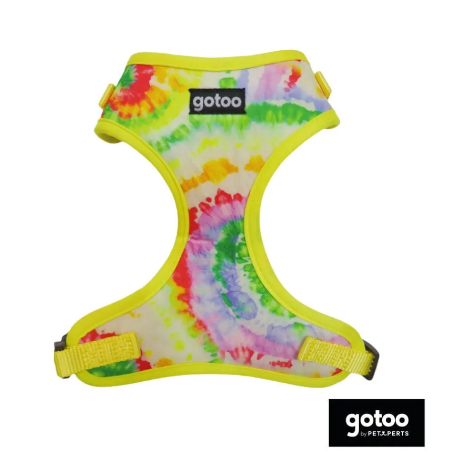 Gotoo Arnes ajustable estampado tie die amarillo para perro New