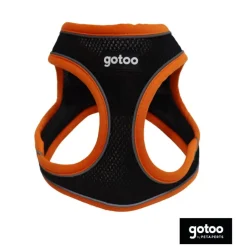 Gotoo Arnés ajustable de malla naranja/negro para perros Discount