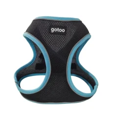Gotoo Arnés ajustable de malla turquesa/negro para perros Clearance