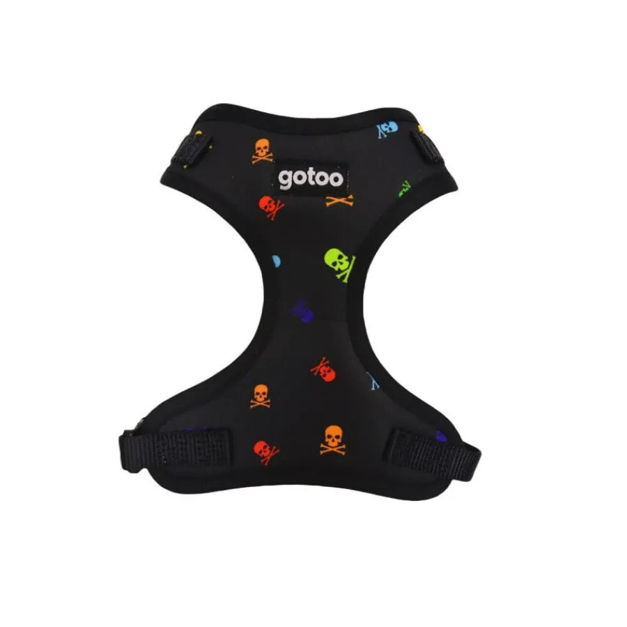 Gotoo Arnés ajustable estampado calavera negro para perros Outlet
