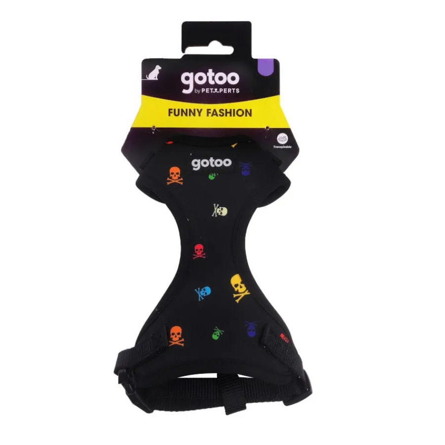 Gotoo Arnés ajustable estampado calavera negro para perros Outlet