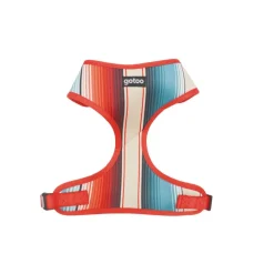 Gotoo Arnés ajustable estampado de rayas multicolor para perros New