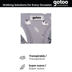 Gotoo Arnés ajustable estampado ovejitas gris para cachorros Best