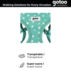 Gotoo Arnés ajustable estampado estrellas verde para cachorros Best
