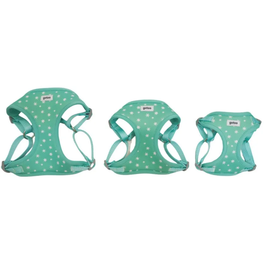 Gotoo Arnés ajustable estampado estrellas verde para cachorros Best