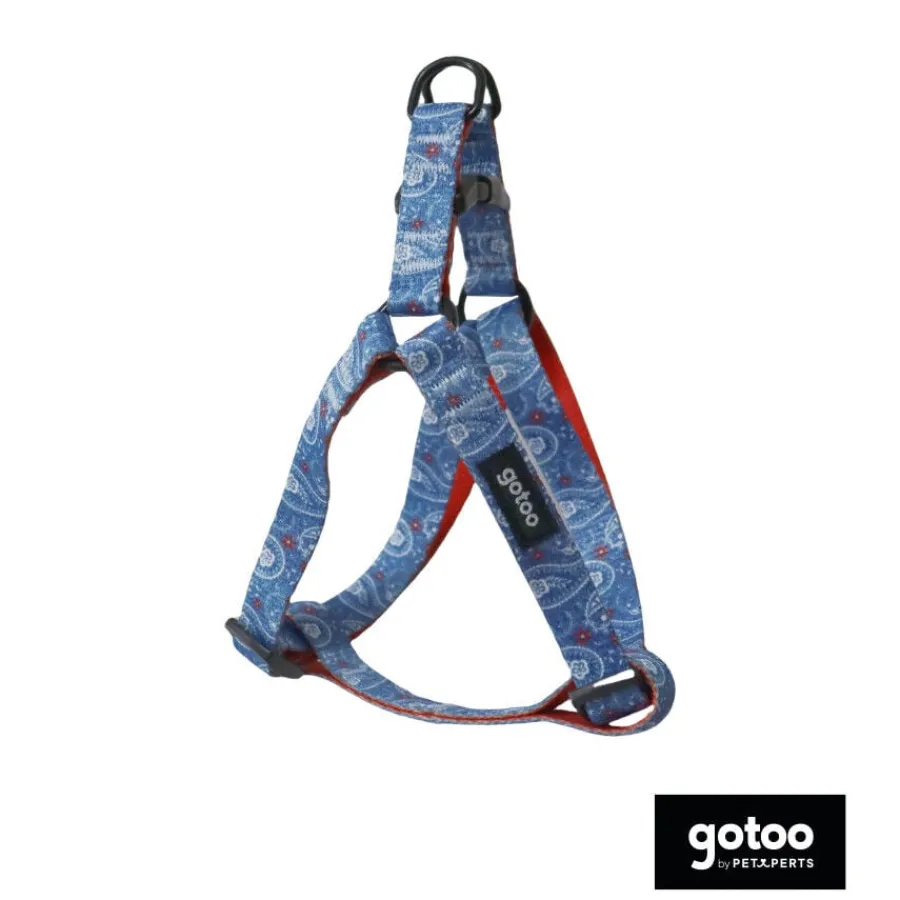 Gotoo Arnés estampado cachemira azul para perros Online