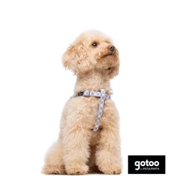 Gotoo Arnés estampado cuadro vichy gris para perros Sale