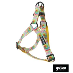 Gotoo Arnés estampado tie die amarillo para perro Hot