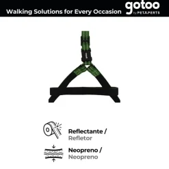 Gotoo Arnés reflectante de neopreno verde para perros