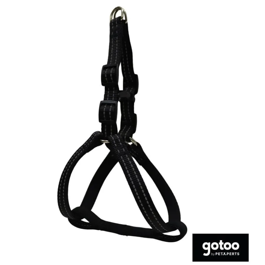 Gotoo Arnés reflectante de neopreno negro para perros Best
