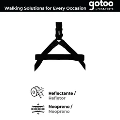 Gotoo Arnés reflectante de neopreno negro para perros Best