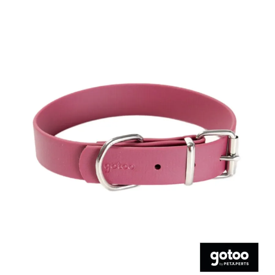 Gotoo Collar Biothane rojo vino para perros New