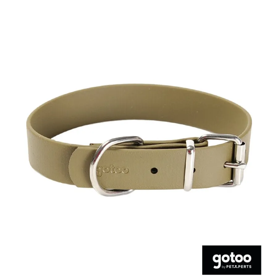 Gotoo Collar Biothane verde oliva para perros Online